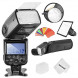 Neewer® NW910/MK910 Blitzgerät (I-TTL 1/8000s HSS LCD Bildschirm Speedlite Master/Slave Flash Kit für Nikon DSLR Kameras, sind: (1) NW910/MK910 Blitzgerät (Flash + (1) Weiche und harte Diffusor + (1) Reflektor + (1) 35 Farbe Filter + (1) Tuch-08